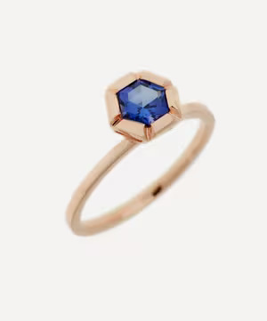 18ct Rose Gold Rose De France Tanzanite Ring | Liberty London (UK)