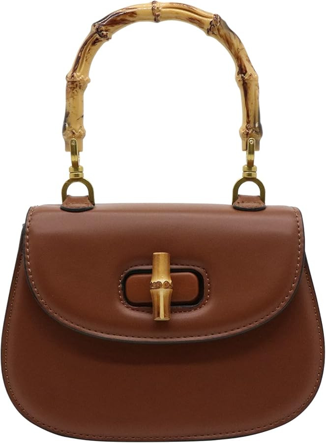 Womens Bamboo Shaped Top Handle Satchel Crossbody | Amazon (US)