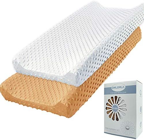 Amazon.com: Owlowla Changing Pad Cover, Soft Minky Dots Changing Table Sheets for Baby Boy and Gi... | Amazon (US)