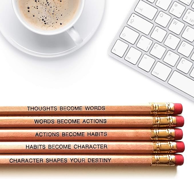 Gandhi Quote - Inspirational Pencils Engraved With Funny And Motivational Sayings For School And ... | Amazon (US)