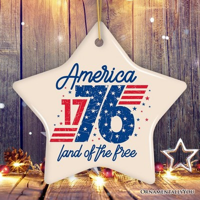 Patriotic America 1776-2026 Land of the Free Ornament, 250 Year Independence Day Celebration Keepsake Circle 3 | Target