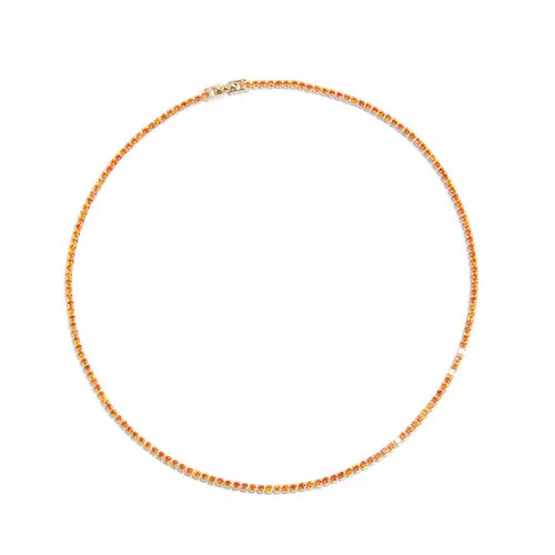 NICKHO REY Tish Tennis Necklace in Orange/gold at Nordstrom, Size 15 | Nordstrom