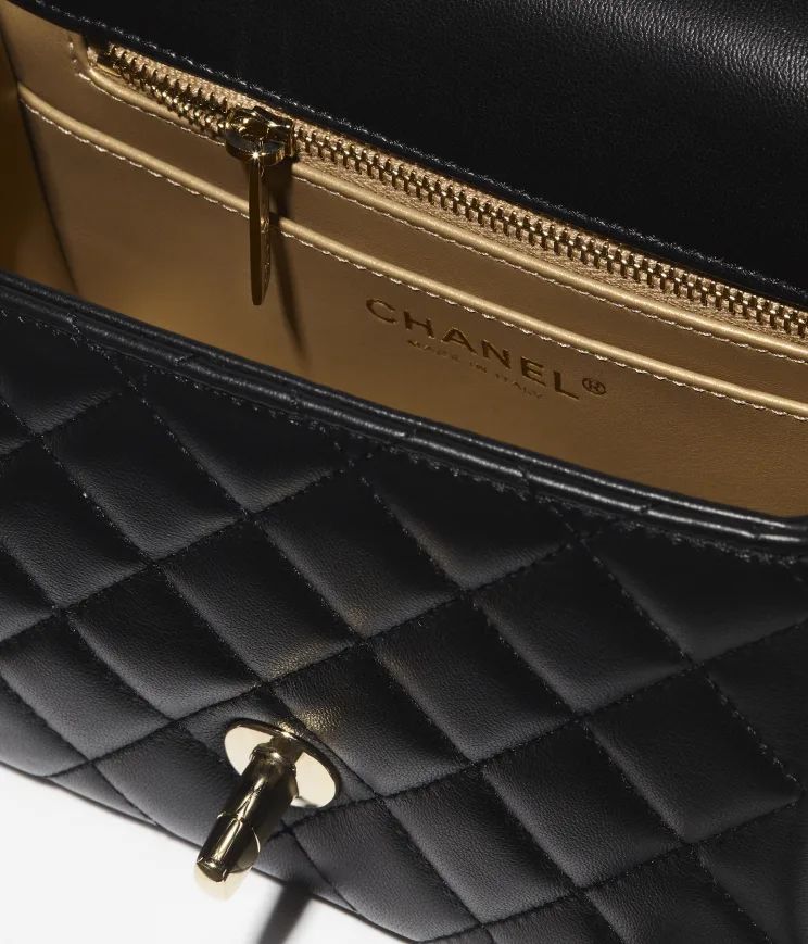 Mini Flap Bag - Lambskin, enamel & gold-tone metal — Fashion | CHANEL | Chanel, Inc. (US)