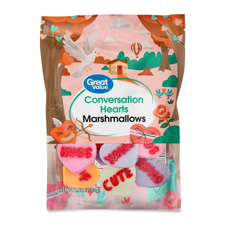 Great Value Conversation Hearts Marshmallow, 2.82oz | Walmart (US)