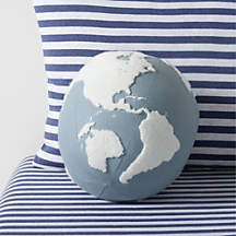 Smithsonian Earth Shaped Tufted Kids Throw Pillow + Reviews | Crate & Kids | Crate & Barrel