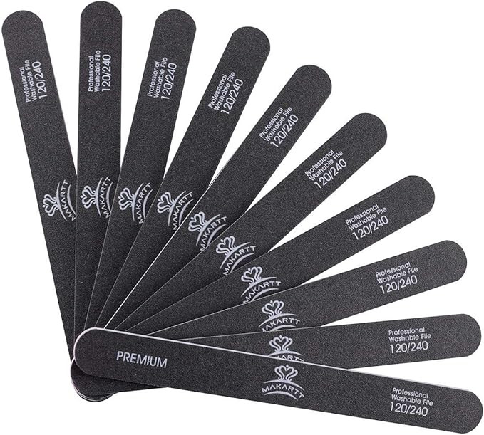 Makartt Nail File 120 240 Grit Emery Boards for Nails 10pcs Nail Files Professional Washable Doub... | Amazon (US)