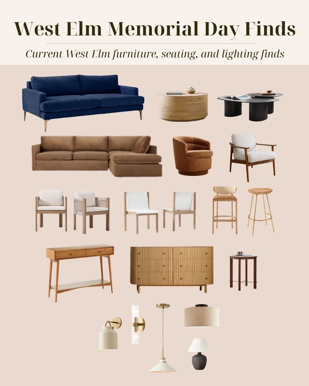 West Elm furniture, seating, and lighting finds currently included in the Memorial Day sale. Pulled together living room and lounge pieces. Linked exact items below.  

#MemorialDaySale

#LTKHome #LTKSaleAlert