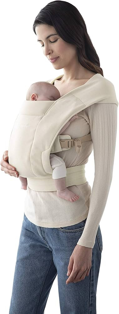 Ergobaby Embrace Cozy Newborn Essentials Baby Carrier Wrap (7-25 Pounds), Ponte Knit, Cream | Amazon (US)