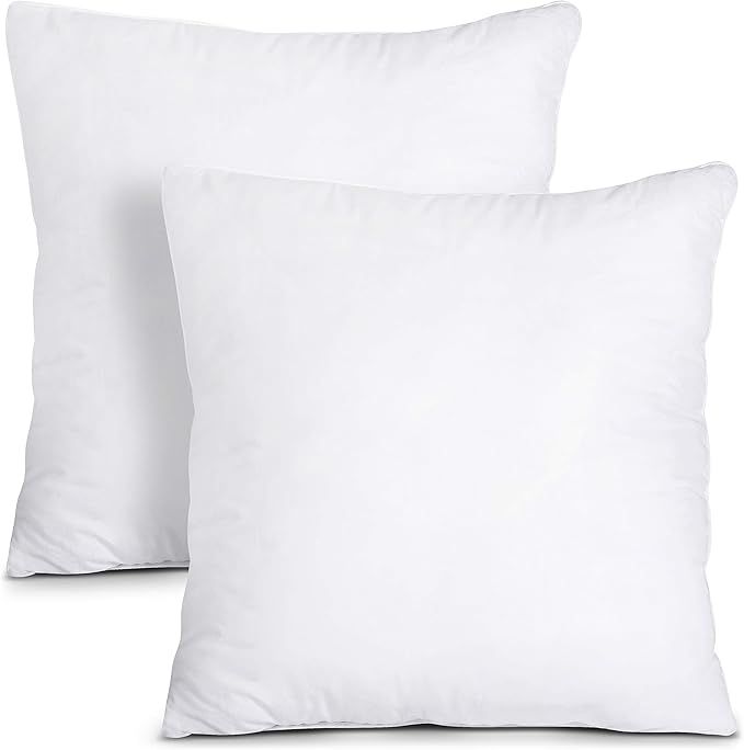 Utopia Bedding Throw Pillows Insert (Pack of 2, White) - 20 x 20 Inches Bed and Couch Pillows - I... | Amazon (US)