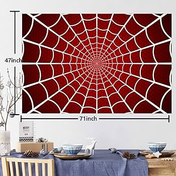 Spider Web Happy Birthday Banner Backdrop Super Hero Theme Decor Decorations for Boys Girls 1st B... | Amazon (US)