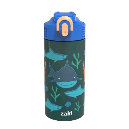 Zak Designs 14 oz Kids Water Bottle Stainless Steel Vacuum Insulated for Cold Drinks Indoor Outdoor  | Walmart (US)