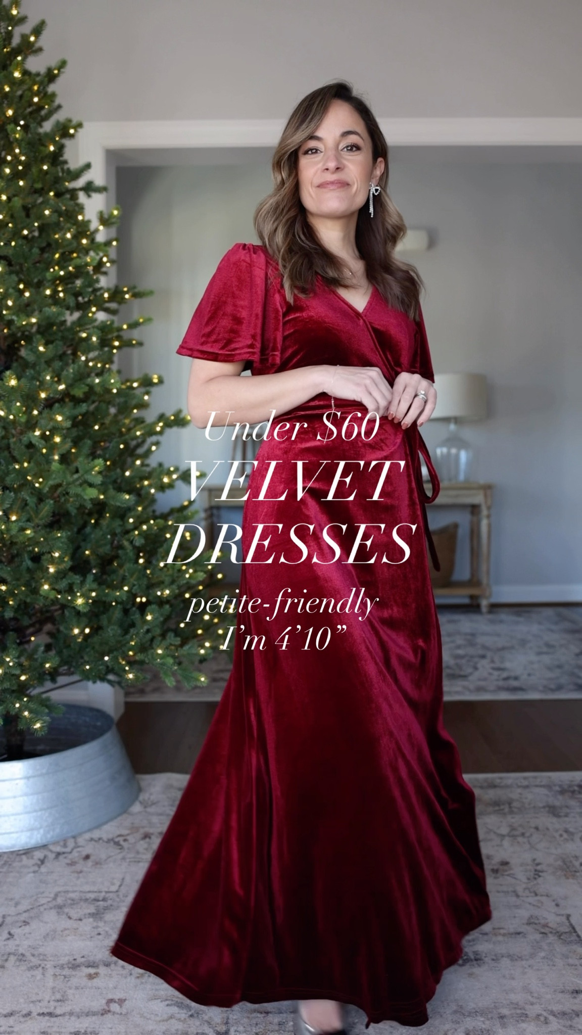 Under $60 velvet dresses! 

Red dress (Amazon): small - I need a 3” heel to make the length work for me, but it’s beautiful! I’ve also pinned the top closed, it’s a little low cut. 
Green dress (Amazon): small - runs large, I’ve pinned the top, it’s low cut. 

(Holiday dresses, petite dresses, Amazon finds) 

#LTKHoliday #LTKPetite