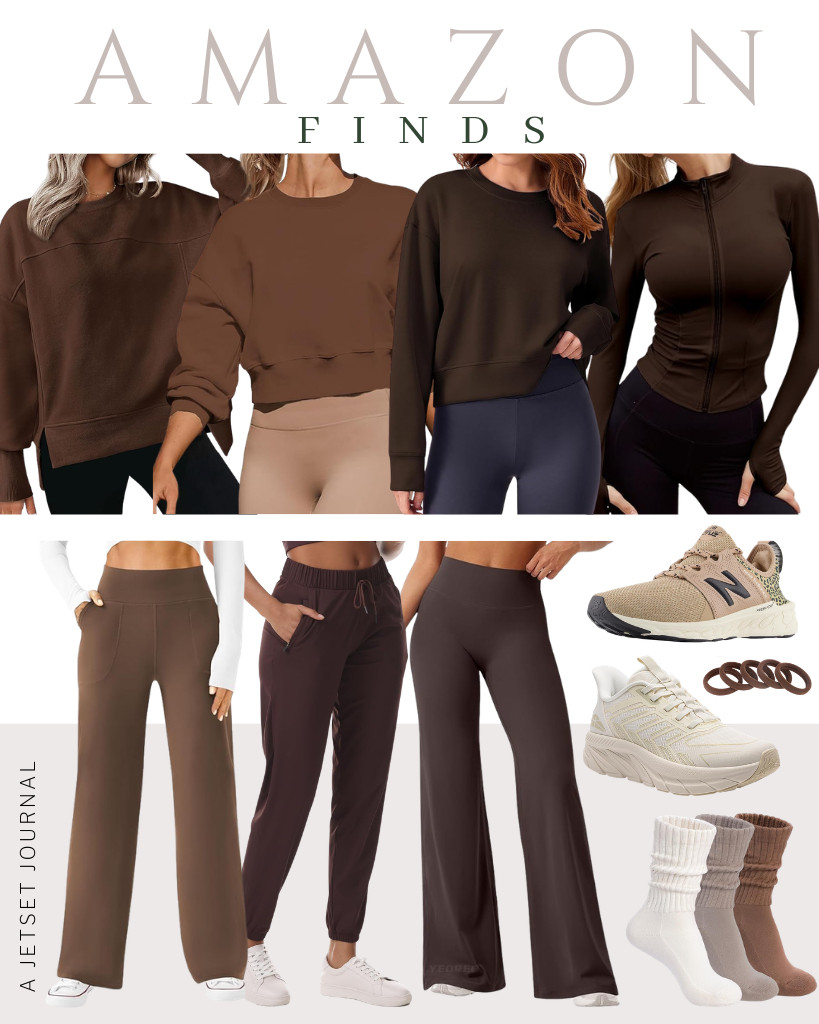 Brown is IN! And its featured in my Amazon Athleisure collection this week.

Stunning tops in shades of brown, like the BTFBM’s crewneck sweatshirt and the Lightweight Full Zip Running Track Jacket of Lviefent, make workout sessions or daywear comfy and in style. Pair it with these wide-leg yoga pants, wear cozy retro ribbed calf scrunch boot socks, then slip on your New Balance sneakers. 

 #LTKSeasonal #LTKSaleAlert #LTKTravel