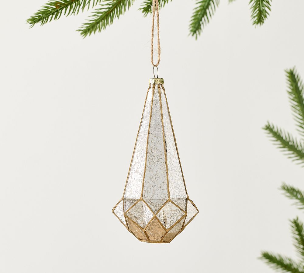 Mercury Geometric Finial Ornament | Pottery Barn (US)