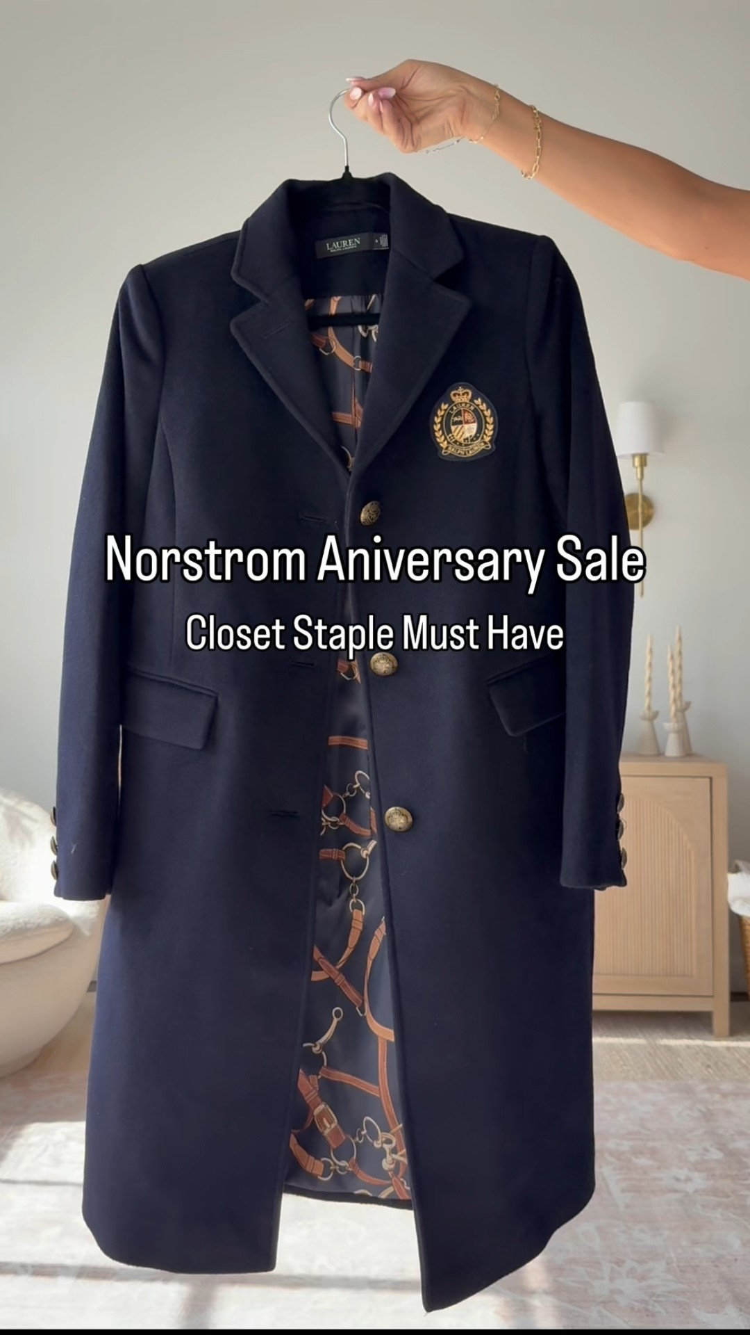 My #1 Nordstrom Anniversary Sale pick just came in—and it did not disappoint.
It’s classic, chic, and timeless. This Ralph Lauren jacket comes in four colors, runs true to size, and the attention to detail is absolutely incredible. It’s one of those forever pieces you’ll reach for year after year.

I’m wearing a size 6—my true coat size.
Denim—> make sure to size UP 
Tee- small 

#LTKOver40 #LTKU #LTKSaleAlert