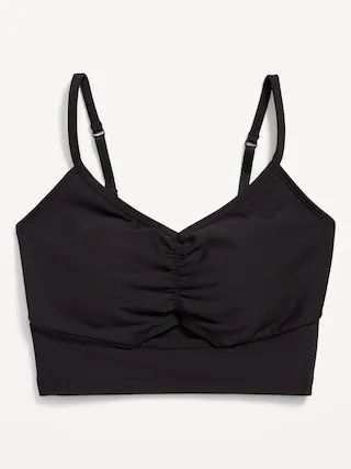 Light Support PowerSoft Ruched Sports Bra for Women | Old Navy (US)