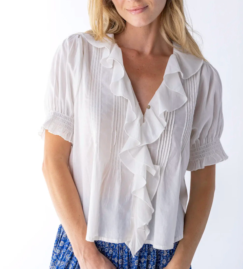 Doen dupe, madewell dupe, white ruffle top, going out top, date night top, fall outfit idea, summer outfit idea, casual top, dress top  

 #LTKootd #LTKSeasonal #LTKWorkwear