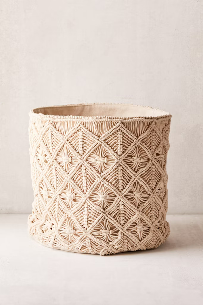 Macramé Catch-All Basket | Urban Outfitters (US and RoW)