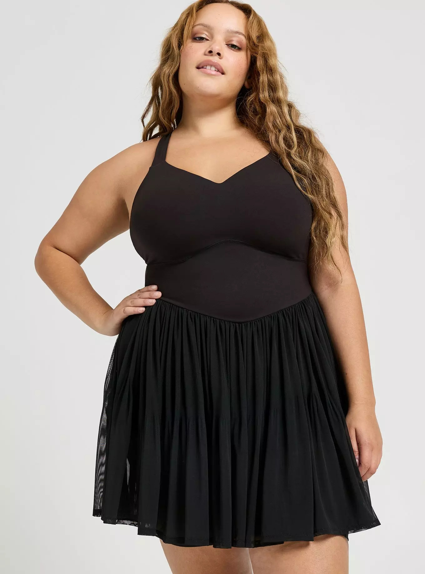 TRU Performance Core Mesh 2fer Active Dress | Torrid (US & Canada)
