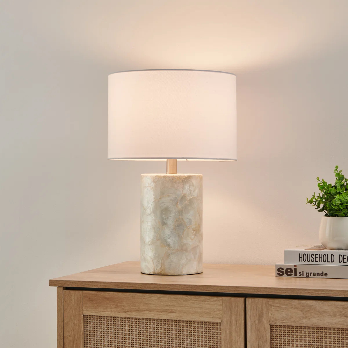 18’’ Natural Seashell Resin Table Lamp | Wayfair North America