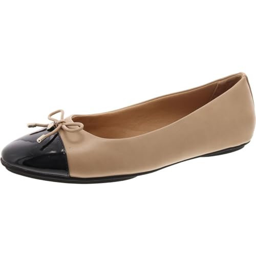 Anne Klein Women's Ballet Flat Luci, Nude Black, 5.5 | Amazon (US)