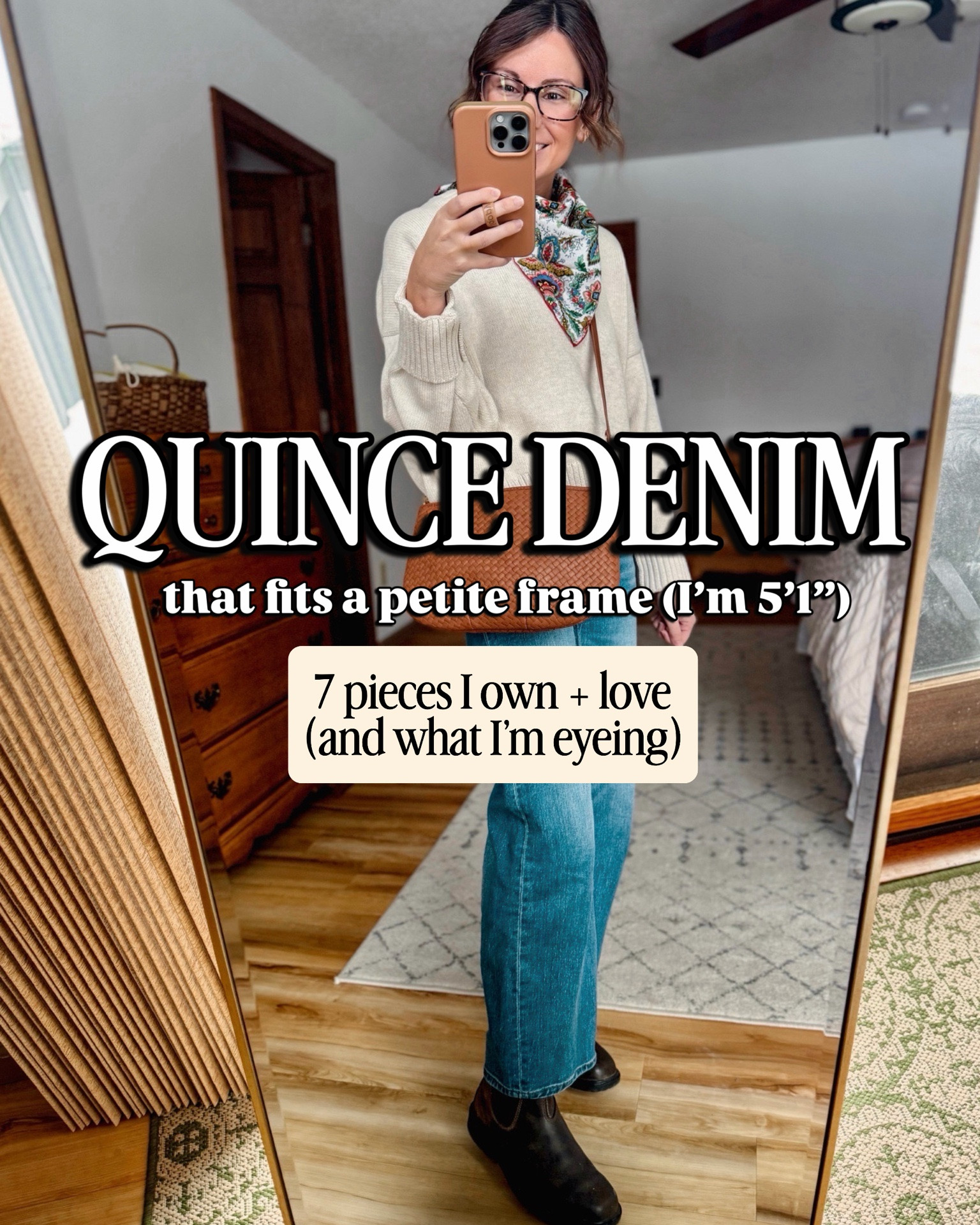 It’s no secret that I love denim AND I love @onequince —so I’ve tried quite a bit of their denim. Here are my most worn pieces and a few new pieces I’m eyeing (and wanting to try!) as well👖🙌🏽

- Bella Stretch Relaxed Straight Jeans (Atlantic blue wash, size 24, 26” inseam)
- Bella Stretch Wide Leg Jeans (washed black wash, size 24, 28” inseam)
- 100% Organic Denim Shortalls (icey blue wash, size xs)
- Luna Stretch Slim Straight Jeans (seaside blue wash, size 24, 26” inseam) 
- Bella Stretch Patch Pocket Wide Leg Jeans (faded black wash, size 24, 26” inseam) 
- Bella Stretch Straight Jeans (seaside blue wash, size 24, 26” inseam) 
- Distressed Denim Shirt (blue, size xs) 

Denim I’m eyeing and want to try: 
-Bella rigid straight jeans (I would try the 24 and 25 in 26” or 28” inseam)
-washed black distressed denim shirt (xs)
-Luna stretch relaxed straight jeans (24, in 26” or 28” inseam) 

#quincedenim #petitestyle #favoritejeans #petitefriendlyjeans #comfyjeans #fallfashion26 #2026fallfashion

#LTKPetite #LTKSaleAlert #LTKootd
