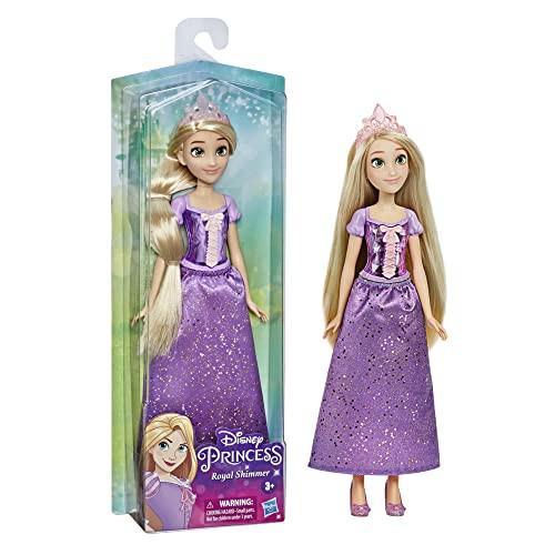 Disney Princess Royal Shimmer Rapunzel Doll, Fashion Doll with Skirt and Accessories, Toy for Kids Ages 3 and Up | Amazon (US)