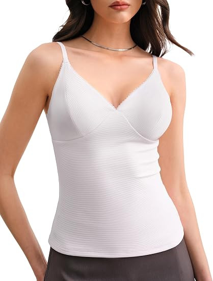 Women's Padded V Neck Tank Tops | Amazon (US)