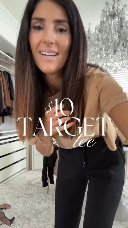 This $10 target tee is soo good! I'm just shy of 5-7" wearing the size small for reference. Linking similar sweatpants to help you recreate this look XS
#StylinbyAylin #Aylin 

#LTKFindsUnder100 #LTKFindsUnder50 #LTKStyleTip