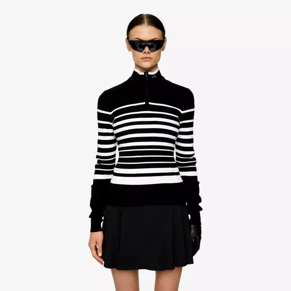 Women's Cheryl Ribbed Knitted Quarter Zip Sweater | PGA TOUR Superstore