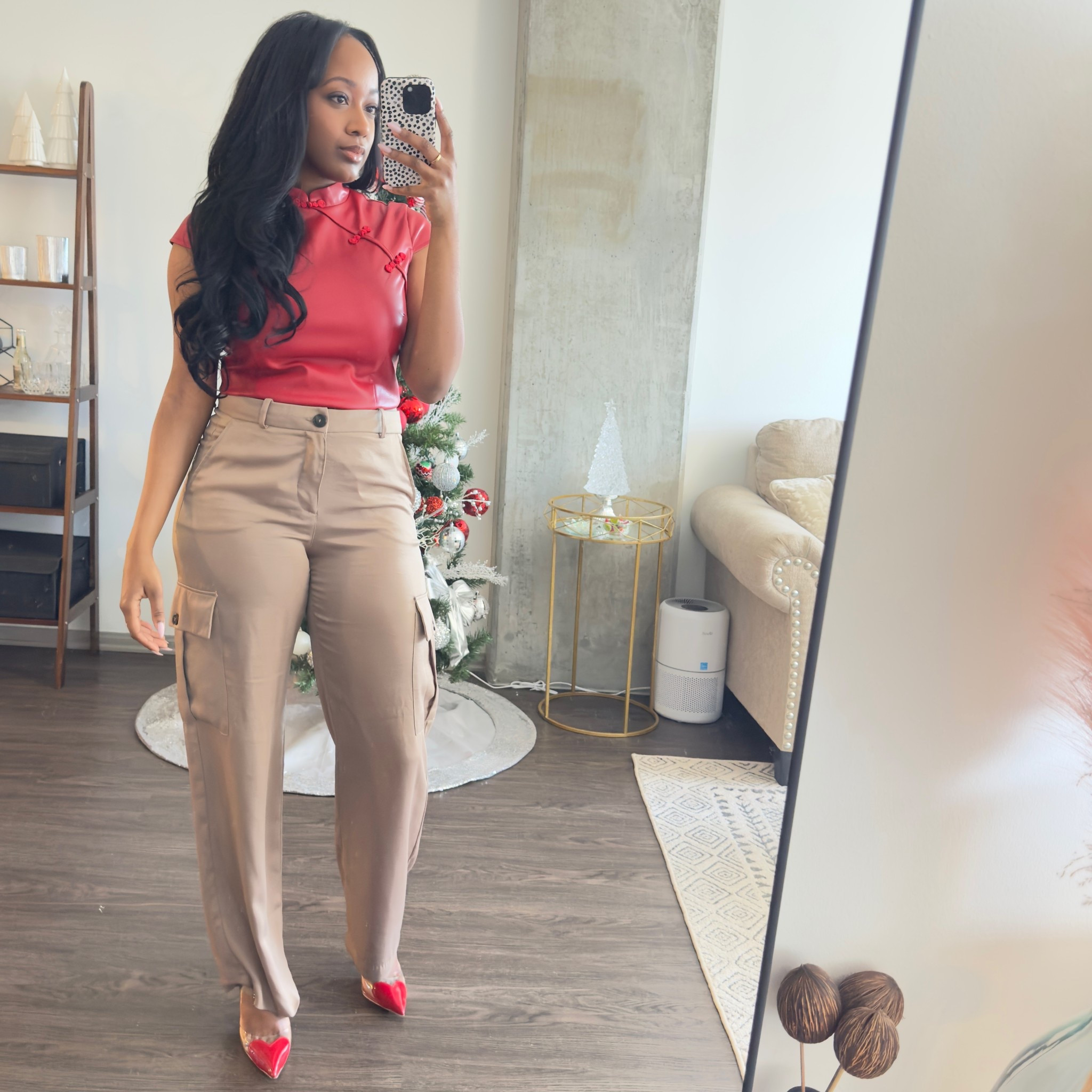 Elevated neutrals with a pop. A little festive, very wearable

#LTKHoliday #LTKootd #LTKFindsUnder100