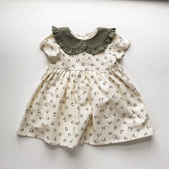 Olive Dress  Cotton Dress  Girl Dress  Vintage Dress  Fall - Etsy | Etsy (US)
