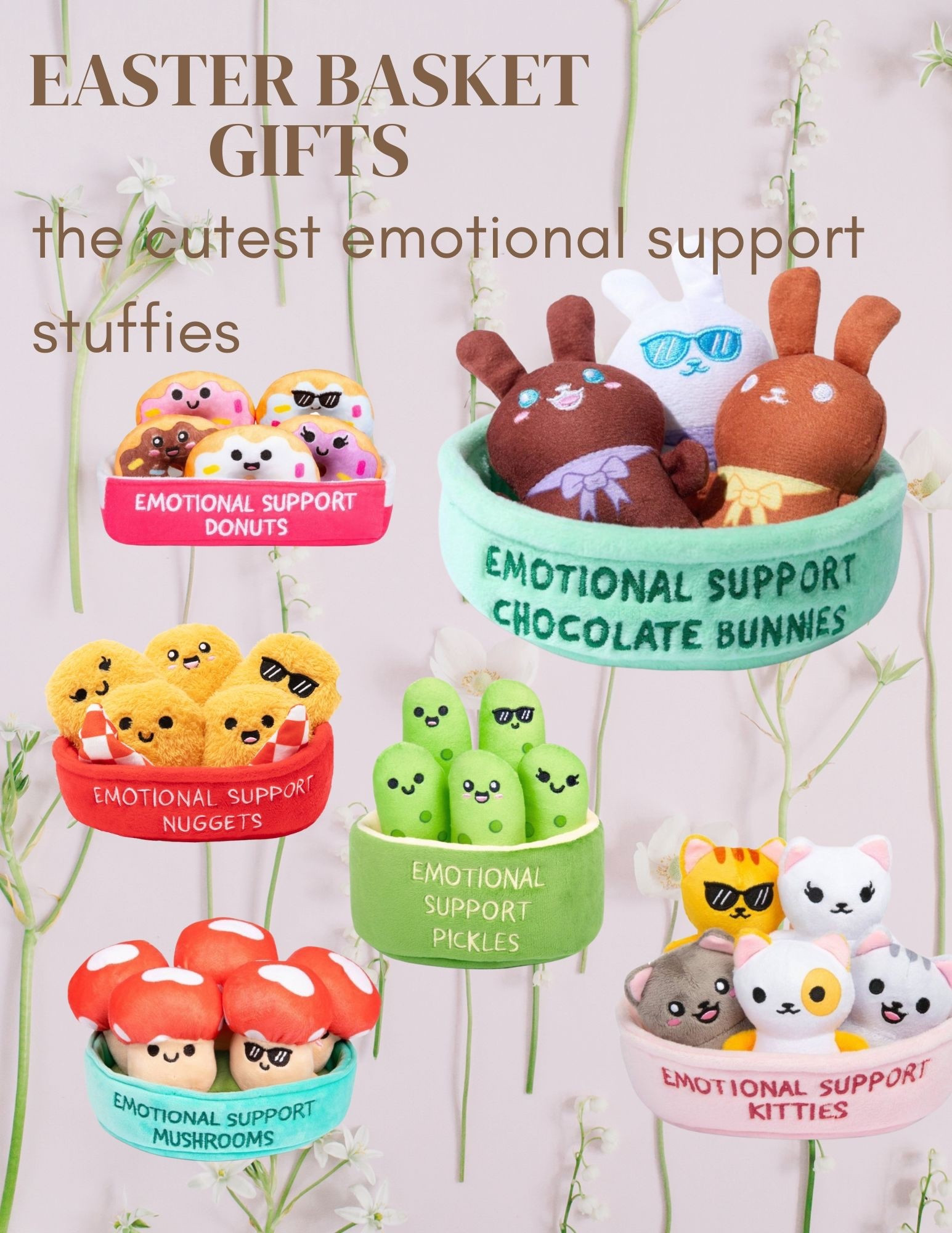 Any of these little emotional support stuffies would be a cute Easter basket addition, especially the chocolate bunnies! 

Shop these and the other links I paired to go with to make it easy for you and be done! 

#LTKmomlife #LTKvlog #LTKHome