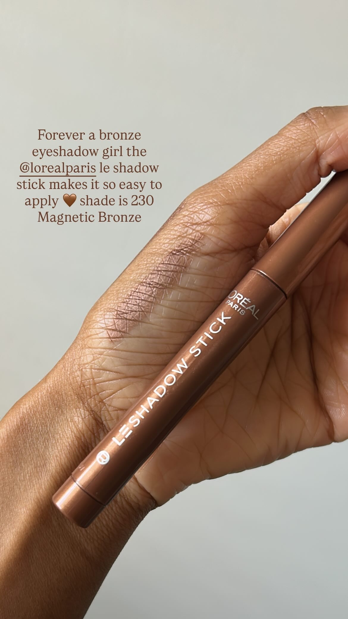 A stunning, fool-proof eyeshadow stick for all the glowy, bronzed eye makeup lovers. #eyeshadow #bronzemakeup #glowymakeup #loreal  

 #LTKBeauty