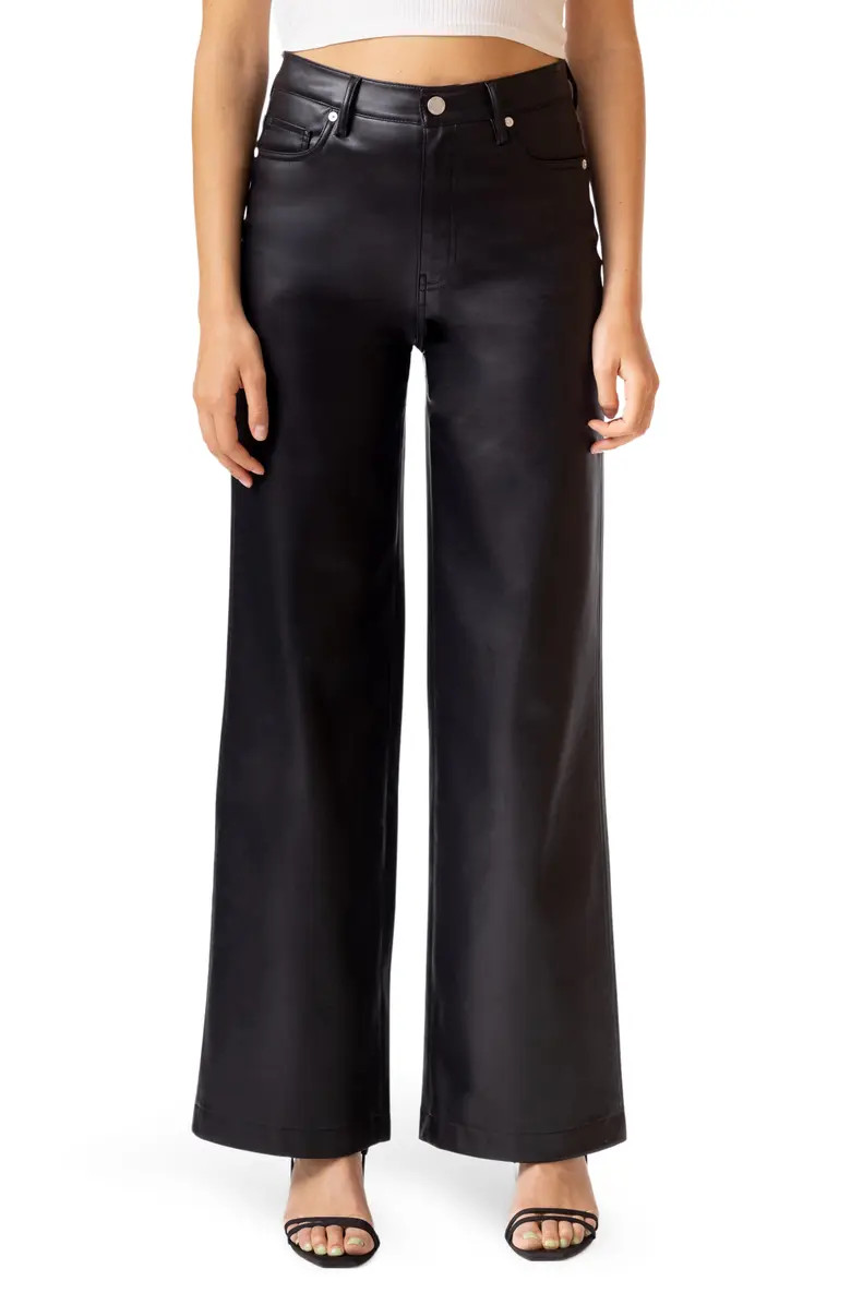 Franklin High Waist Faux Leather Wide Leg Pants | Nordstrom