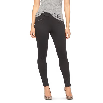 Women's Zipper Pocket Ponte Pant Black | Target