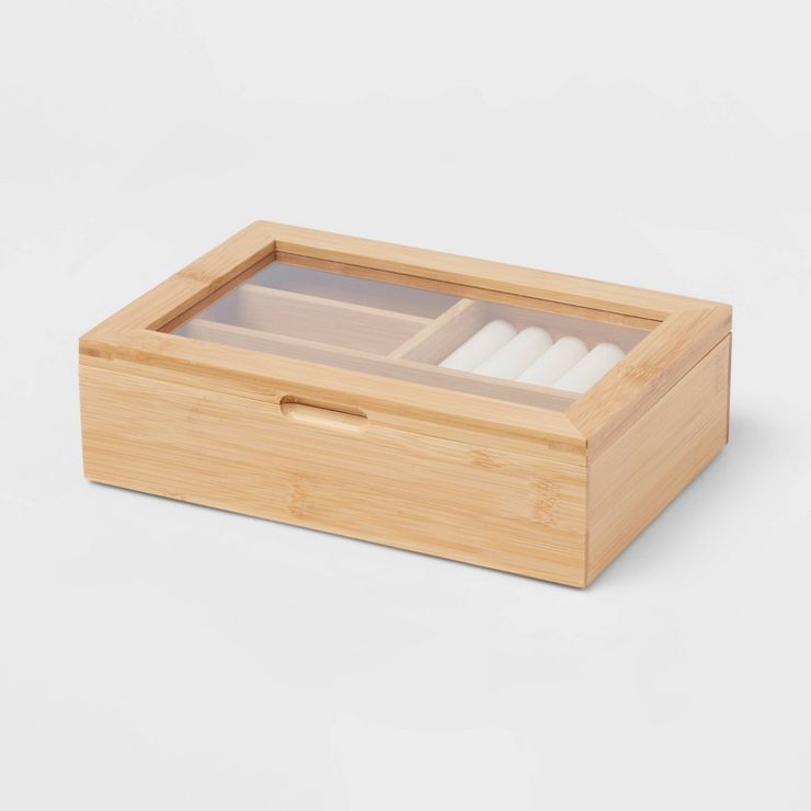 9&#34; x 6&#34; Bamboo Accessory Box with Acrylic Lid - Brightroom&#8482; | Target