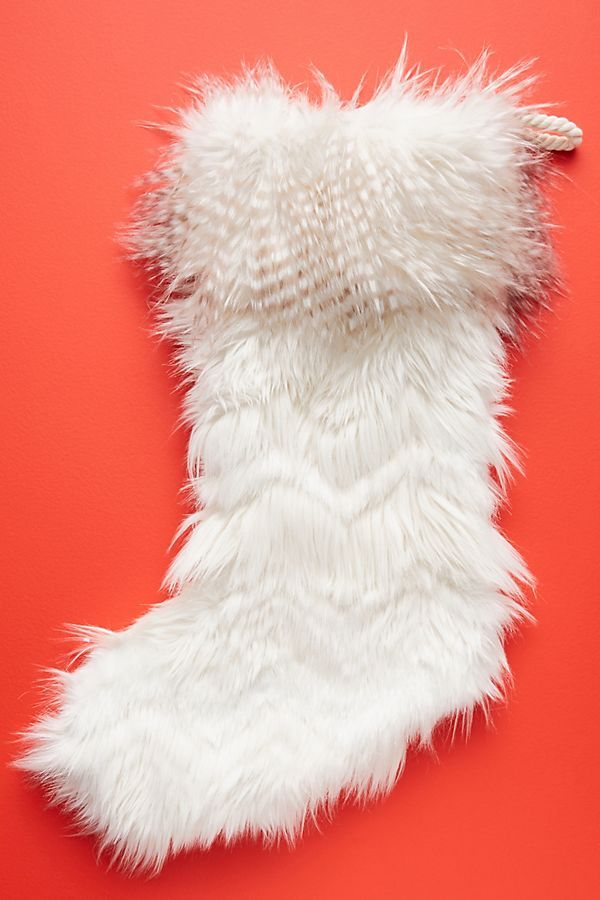 North Pole Faux Fur Stocking | Anthropologie (US)