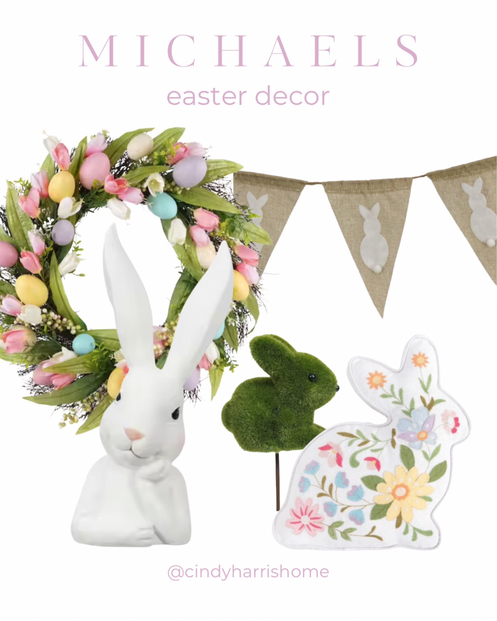 Easter is NEXT MONTH… can you believe it?! 

How cute are these spring pieces from Michaels? 🐰🌸