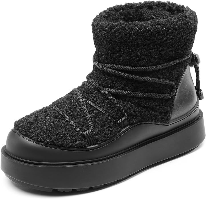 DREAM PAIRS Women's Warm Winter Snow Boots Moon Boots Womens Ankle Boots Faux Fur Lined Waterproo... | Amazon (US)
