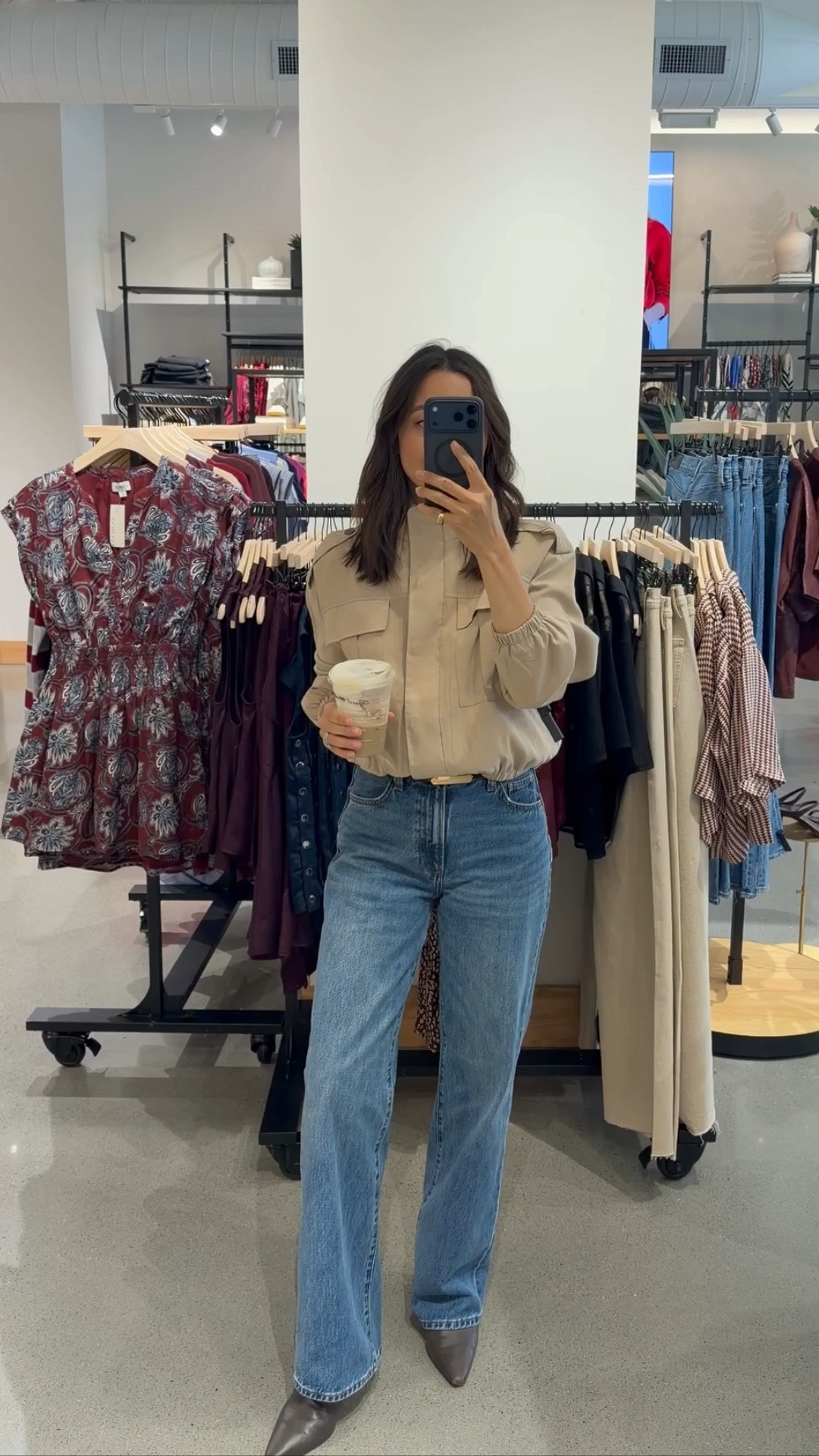 Elevated lightweight fall jacket on sale! Soft utility jacket from Evereve - wearing small. Lots of items on sale at Evereve & love their curated collection 

Aritzia Farrah jeans 25 regular