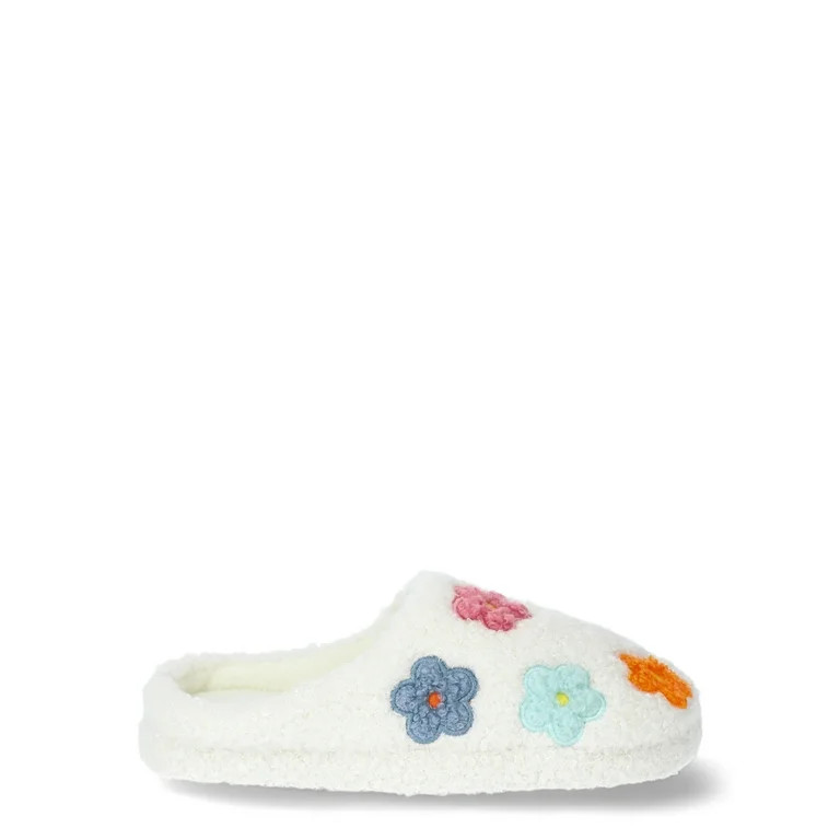 Wonder Nation Little & Big Girls Flower Slipper | Walmart (US)