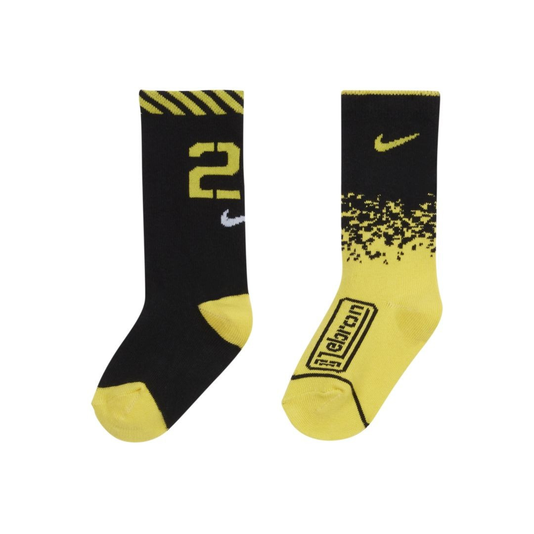 Nike LeBron Toddler Crew Socks (2 Pairs) Size 3C-7C (Black) PN0458-023 | Nike (US)