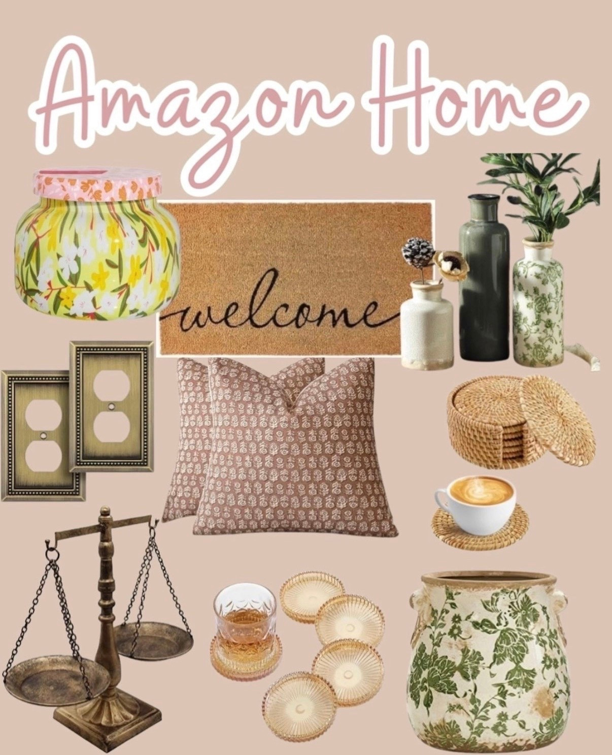 Amazon home decor finds 
Amazon home, home decor, summer home decor, spring home decor, antique home decor, vintage home decor, living room decor, kitchen decor, vases, throw pillows, brass

#LTKSeasonal #LTKHome