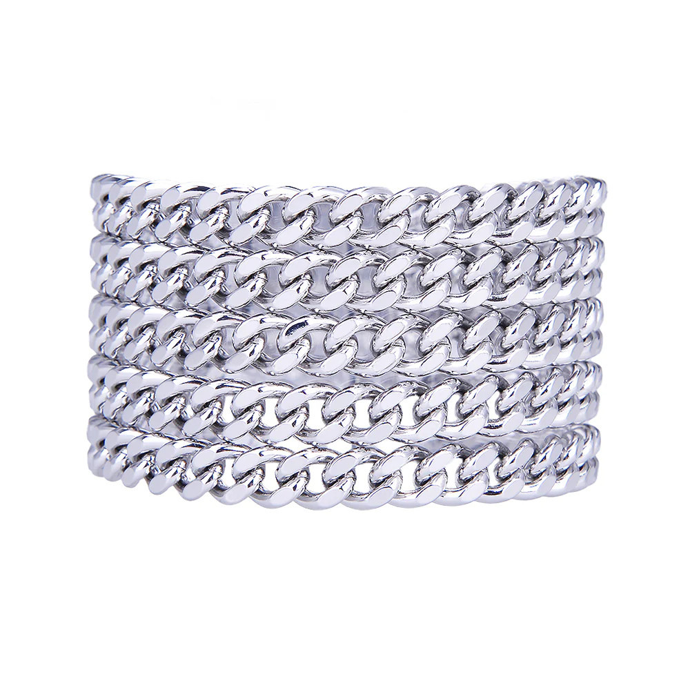 Silver Curb Chain Cuff | Victoria Emerson