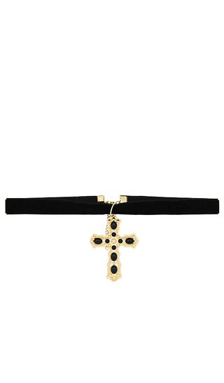 Vincent Necklace in Black & Gold | Revolve Clothing (Global)