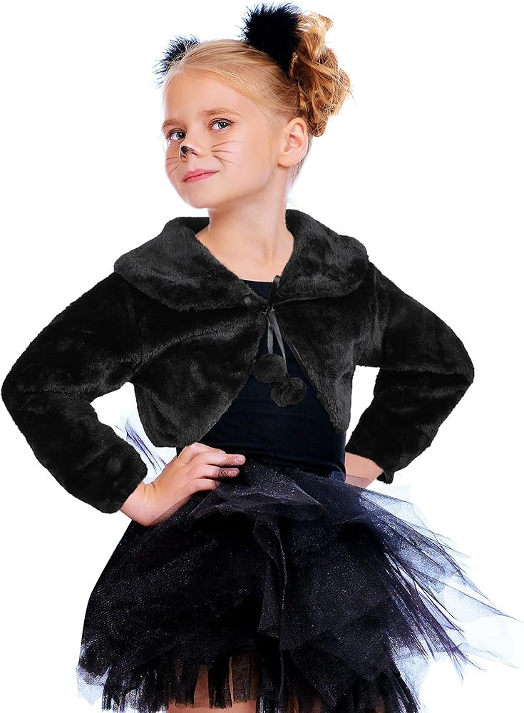 Girls Princess Faux Fur Wraps Shawl Flower Girls Bolero Shrug Accessories Princess Cape Party Wed... | Amazon (US)