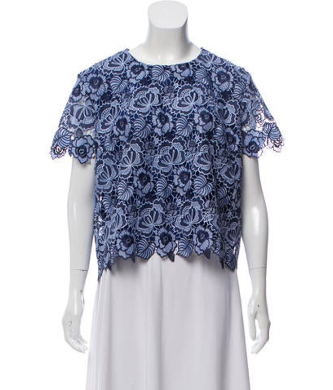 Sportmax Code Oversize Lace Top Blue Sportmax Code Oversize Lace Top | The RealReal