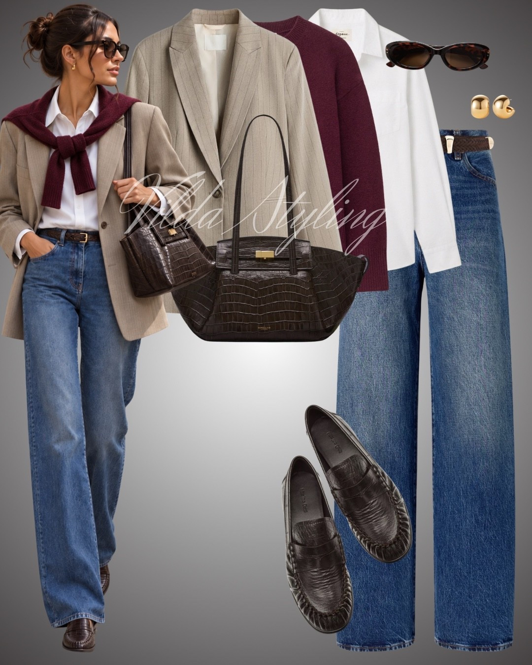A little burgundy makes this classic blazer and jeans look feel so autumn-ready 🍂🤎 The white shirt, relaxed denim and loafers keep it effortlessly chic. ✨ #FallOutfit #BlazerStyle #CasualChic

#LTKautumn #LTKjeans #LTKworkwear