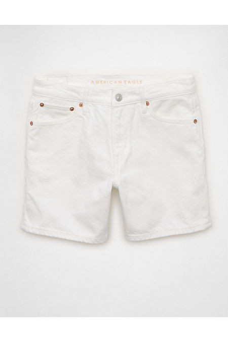 AE 6" Strigid Super High-Waisted Relaxed Denim Short Women's White 14 | American Eagle Outfitters (US & CA)